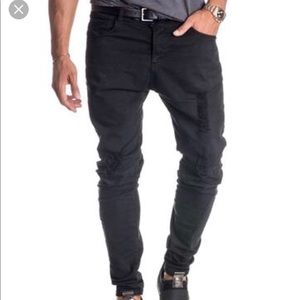 NoHow Style Garbadin Blacked Ripped Jean